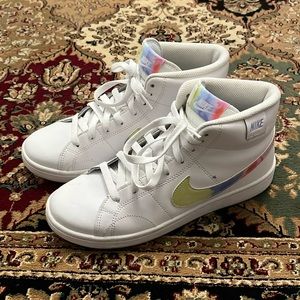 Lightly worn Nike Court Royal 2 Tie dye hightop sneakers size 8
